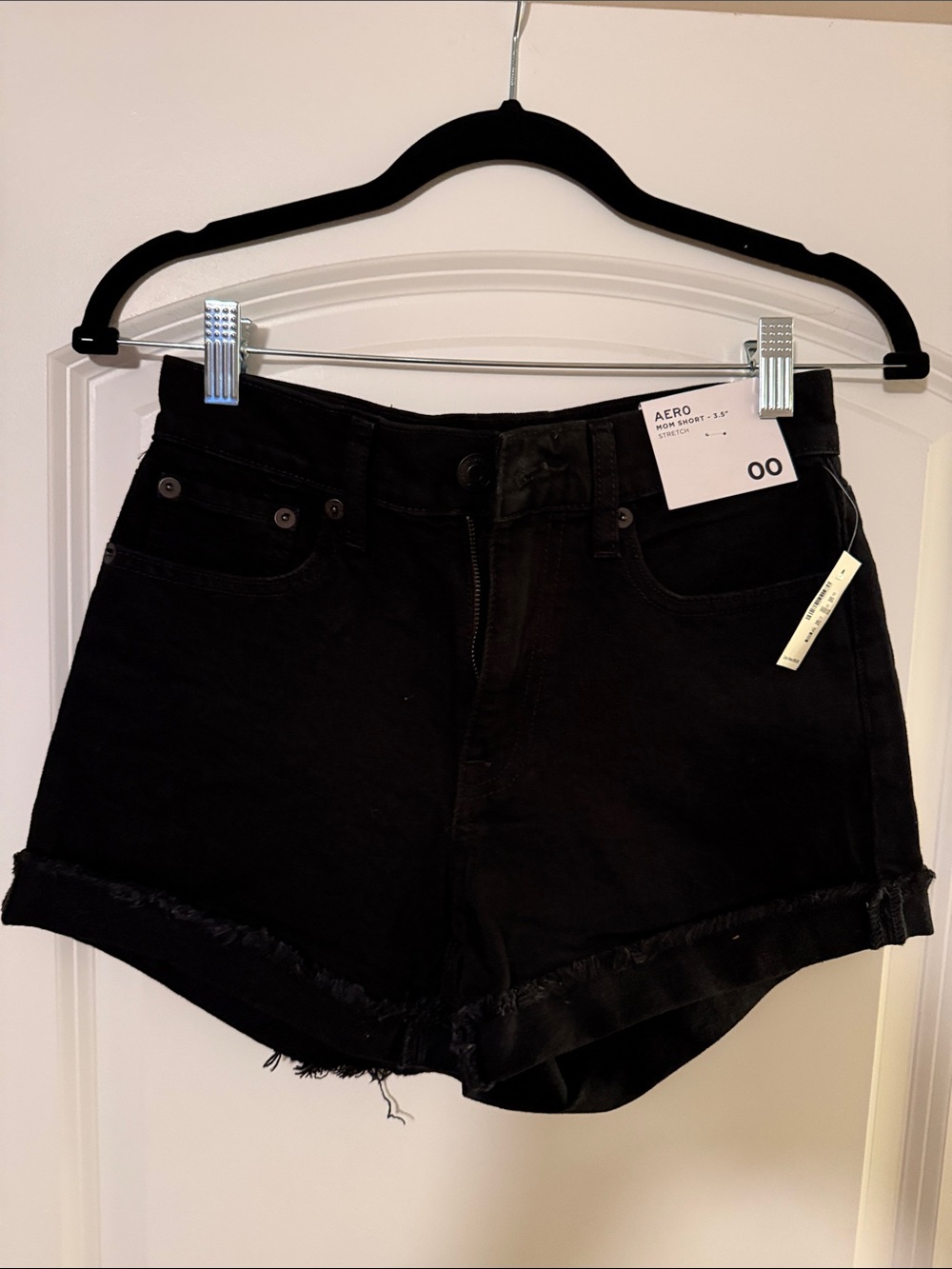 Aeropostale Mom Short Black Denim Shorts - 00